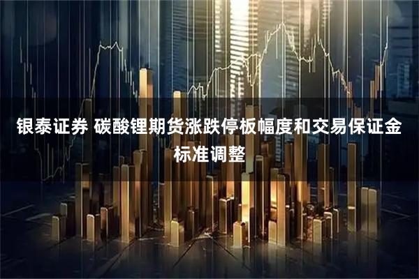 银泰证券 碳酸锂期货涨跌停板幅度和交易保证金标准调整