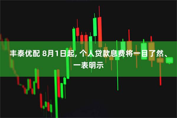 丰泰优配 8月1日起, 个人贷款息费将一目了然、一表明示